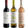 3 Garrafas de Vinho Branco, Tinto e Rosé